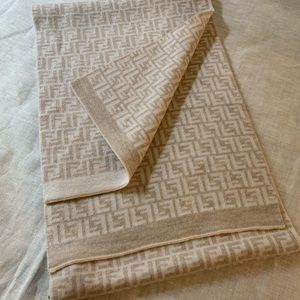 Fendi FF Motif Wool Scarf